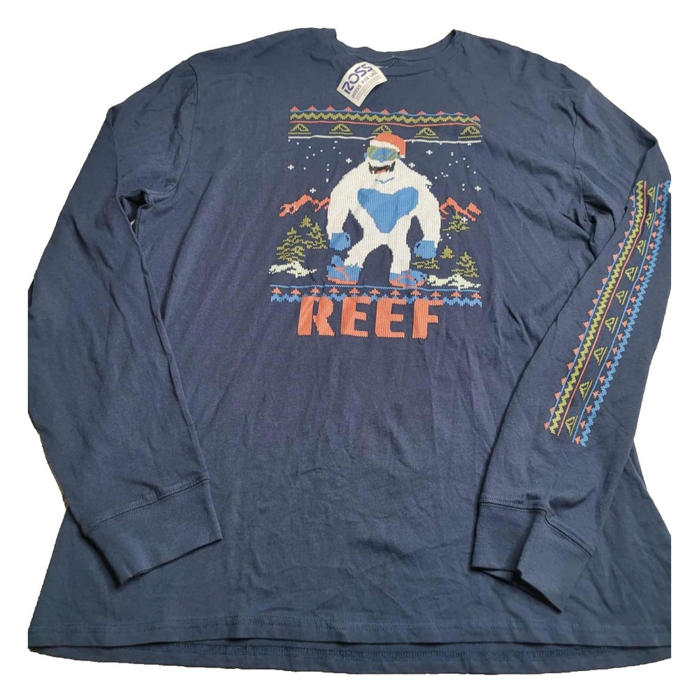 Reef Long Sleeve Shirt NWT Men's XXL Holiday Christmas